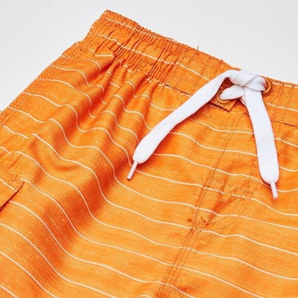 KANU BOYS LINE UP RASH GUARD SWIM TRUNKS ORANGE WHITE STRIPES  SIZE XL 18-20 NWT - Picture 4 of 8